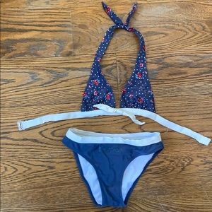 Parah girl’s bikini Italy 2 piece XS navy floral